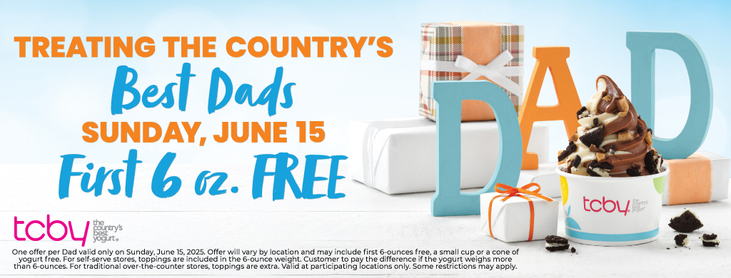 First 6 oz. FREE for Dad on Father's Day