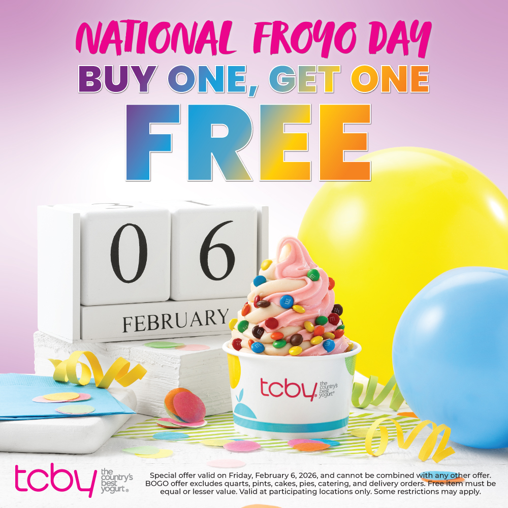 Buy 1, Get 1 on Feb.. 6 for National Froyo Day!